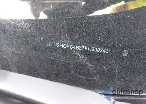 2019 Honda Civic Sport z USA, uszkodzony, nr VIN 2HGFC4B87KH300243